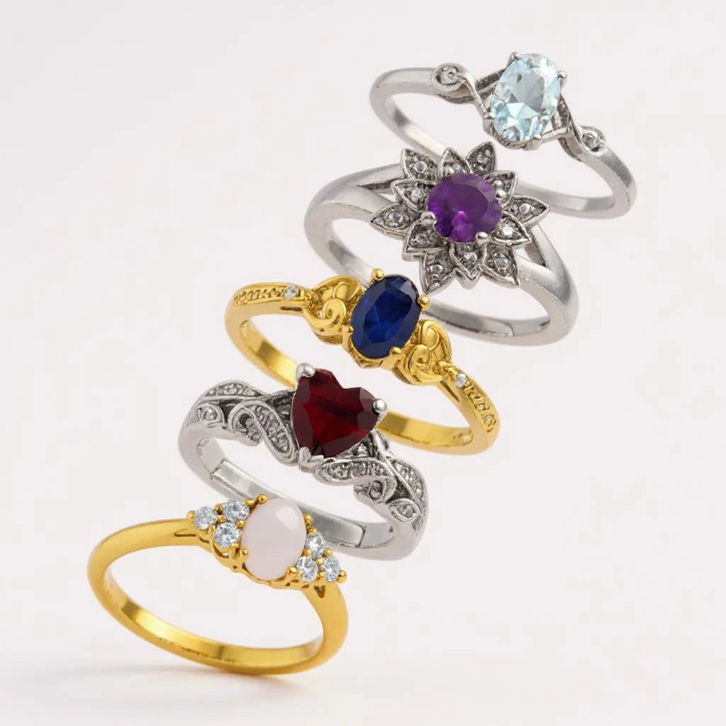 Semi precious gemstone rings online