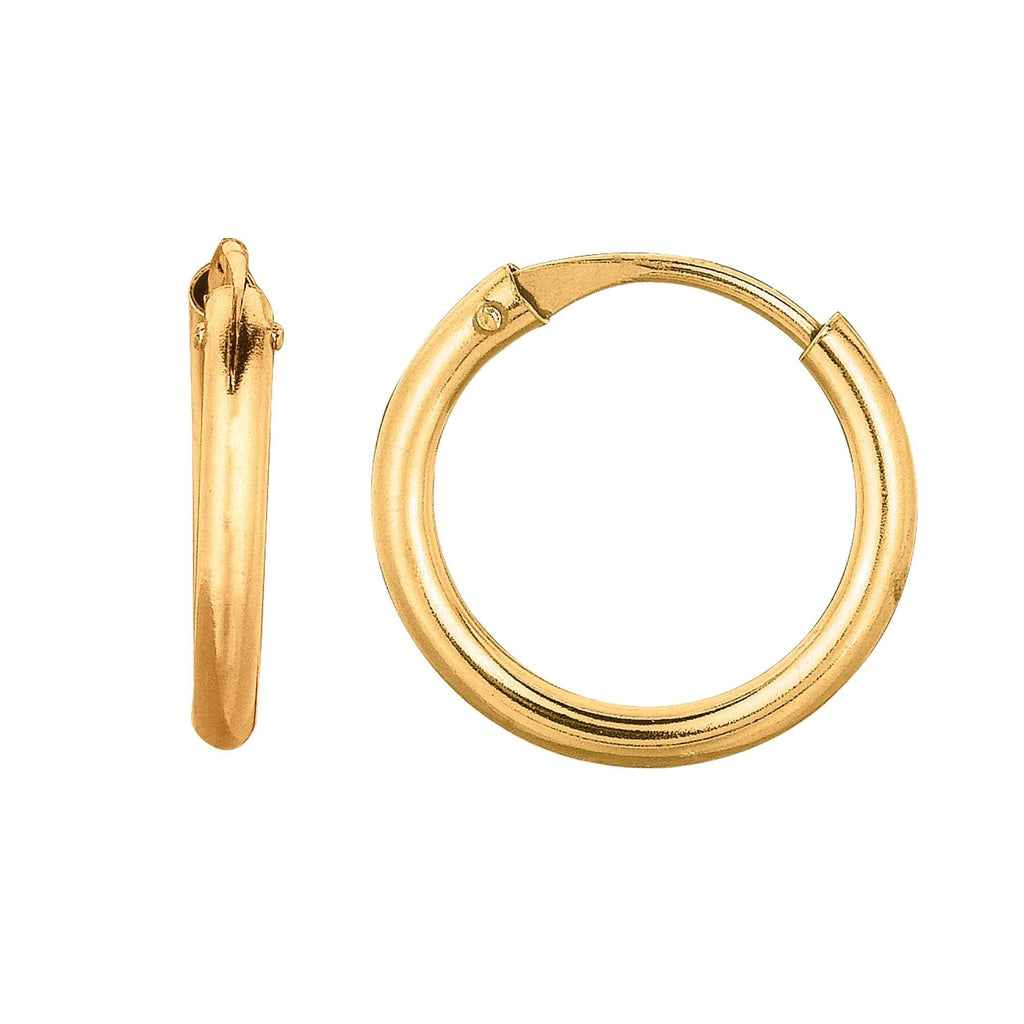 10K Gold Hinged Mini Endless Hoop 10m Earrings- Sparkle & Jade-SparkleAndJade.com 521ER