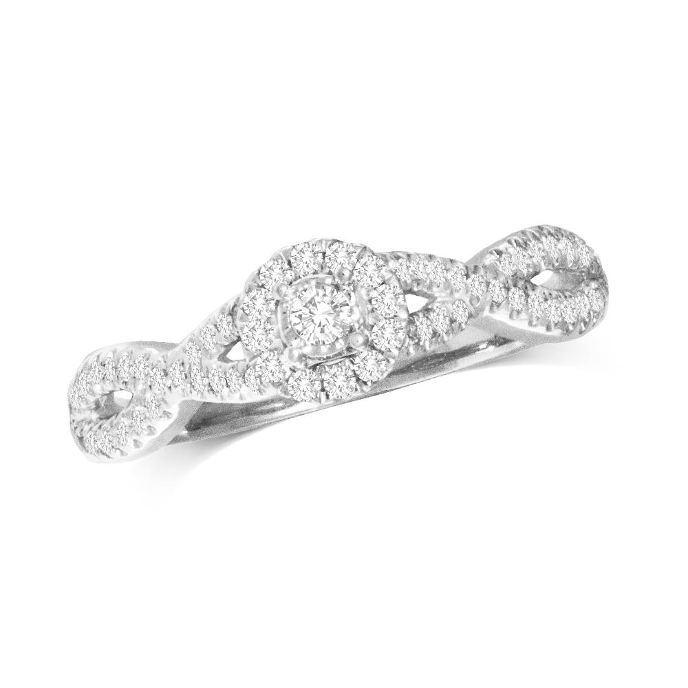 10K White Gold 1/4 CTW Diamond Promise Ring- Sparkle & Jade-SparkleAndJade.com 59756W
