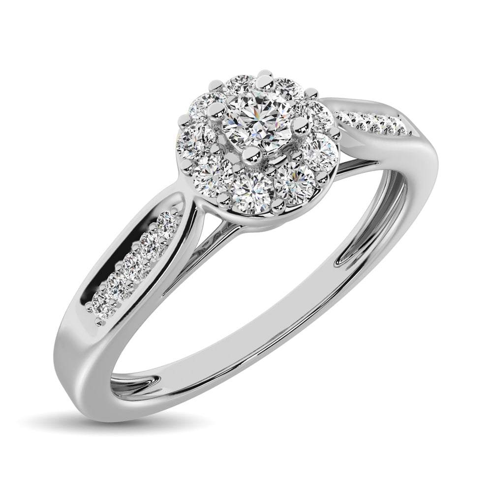 10K White Gold 1/4 Ctw Diamond Promise Ring- Sparkle & Jade-SparkleAndJade.com 59896W