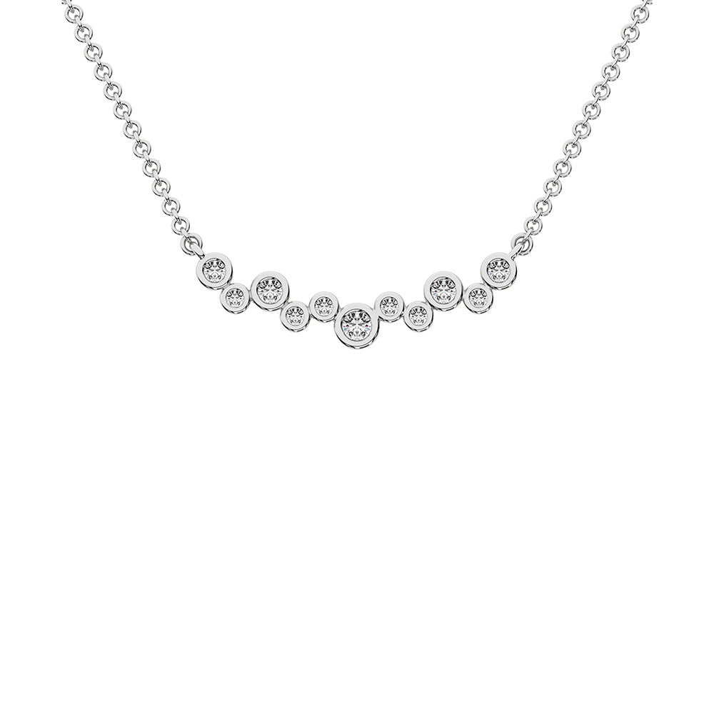 10K White Gold 1/5 CTW. Diamond 18" Necklace- Sparkle & Jade-SparkleAndJade.com 63746W