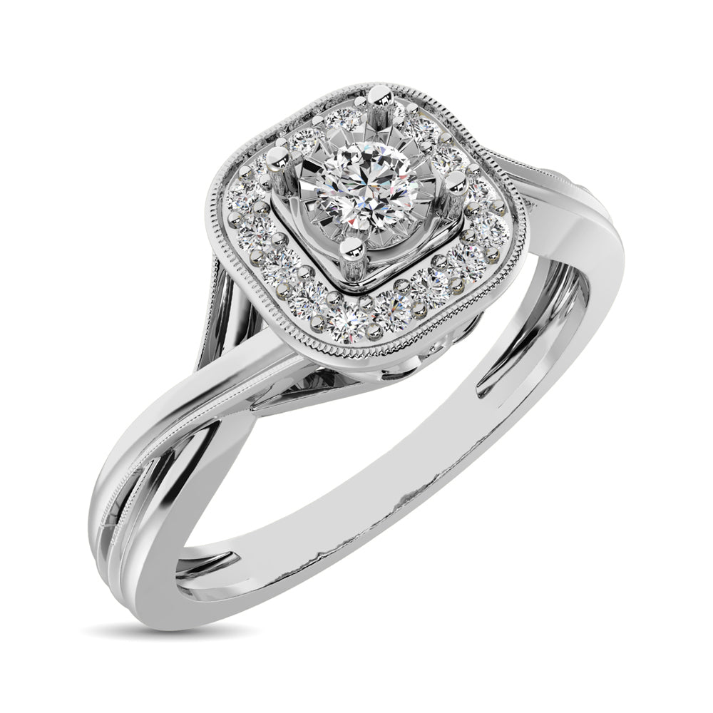 10k White Gold Diamond 1/6 CTW Promise Ring- Sparkle & Jade-SparkleAndJade.com 62201W 24-2257-1
