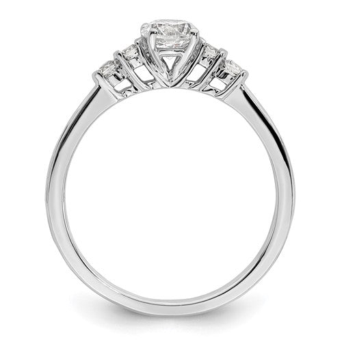 10k White Gold Lab Grown Diamond SI1/SI2, G H I, Complete Engagement Ring- Sparkle & Jade-SparkleAndJade.com RM6545E-040-C0WLG