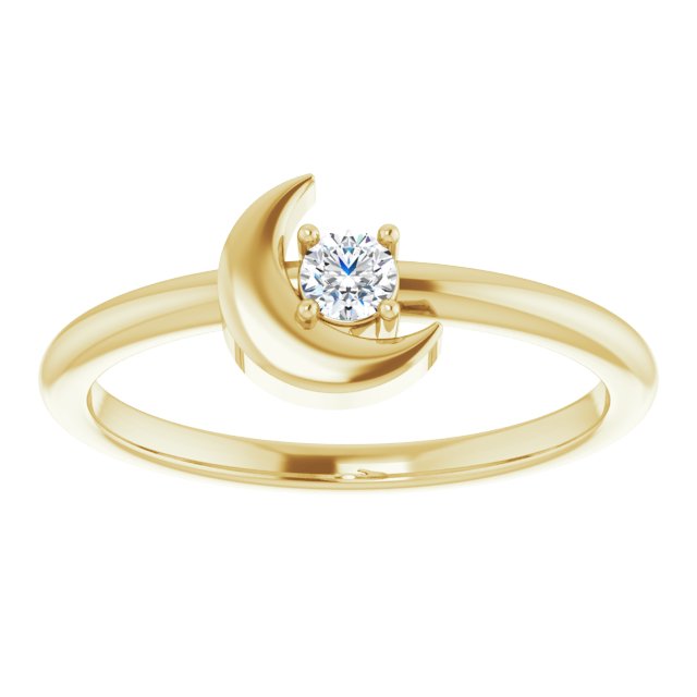 14K Gold 1/10 CT Natural Diamond Celestial Ring- Sparkle & Jade-SparkleAndJade.com 126200:103:P