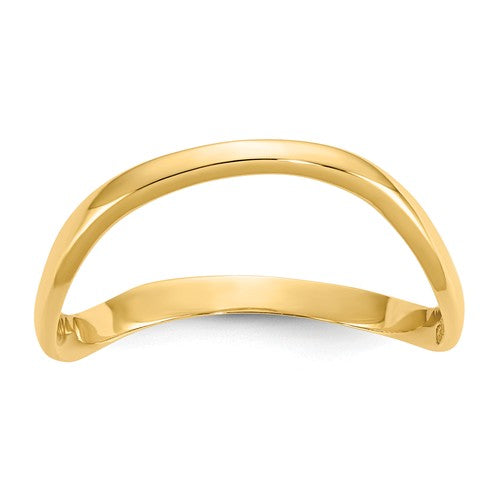 14K Gold 3mm Wide Curved Wave Thumb Ring - White Yellow or Rose- Sparkle & Jade-SparkleAndJade.com K4595