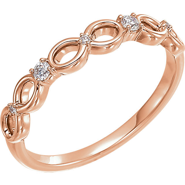 14K Gold .08 CTW Diamond Infinity-Style Ring- Sparkle & Jade-SparkleAndJade.com 123285:602:P