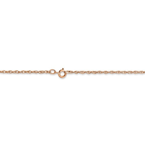 14K Rose Gold 1.15mm Wide Cable Rope Chain - Various Lengths- Sparkle & Jade-SparkleAndJade.com 