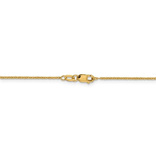 14K Yellow Gold 1.1mm Flat Cable Chain - Various Sizes- Sparkle & Jade-SparkleAndJade.com 