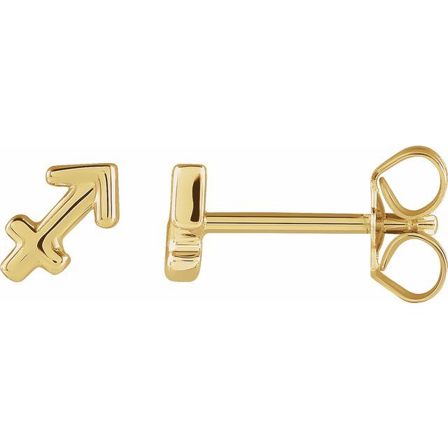 14K Yellow Gold Zodiac Earrings- Sparkle & Jade-SparkleAndJade.com 688885:109:P
