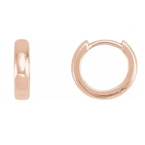 14k Gold 11.5 mm Hinged Huggie Hoop Earrings- Sparkle & Jade-SparkleAndJade.com 20007:6001:P