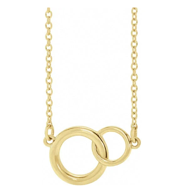 14k Gold Interlocking Circle Necklace 3572