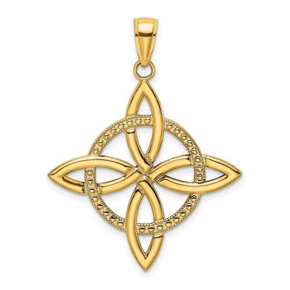 14k Gold Celtic Knot Eternity Knot Charm- Sparkle & Jade-SparkleAndJade.com K7202
