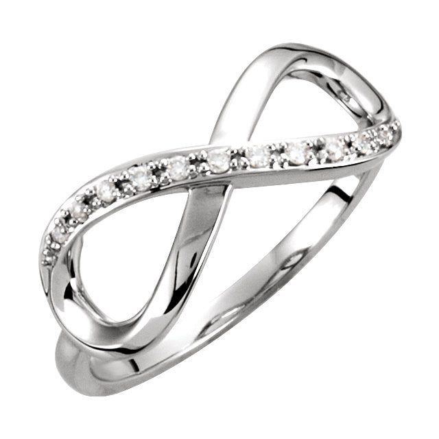 14k Gold .05 CTW Diamond Infinity Ring- Sparkle & Jade-SparkleAndJade.com 651086:60001:P
