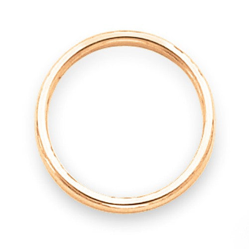 14k Rose Gold 2mm Wide Solid Wedding Band- Sparkle & Jade-SparkleAndJade.com 
