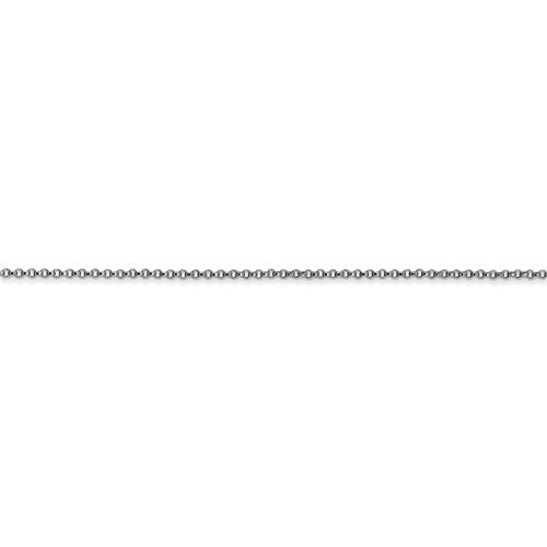 14k White Gold 1.15mm Rolo Cable Pendant Chain - Various Lengths- Sparkle & Jade-SparkleAndJade.com 