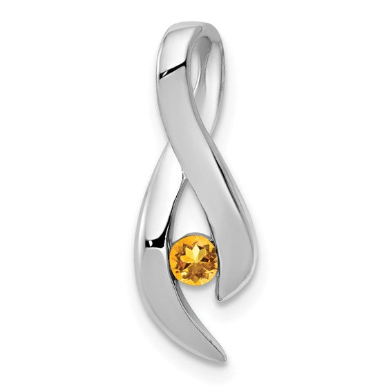 14k White Gold 3mm Gemstone Infinity Inspired Pendants- Sparkle & Jade-SparkleAndJade.com XP951CI