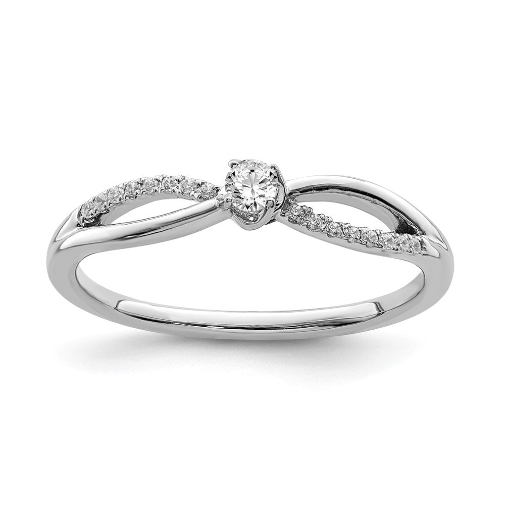 14k White Gold Diamond Promise Ring- Sparkle & Jade-SparkleAndJade.com RM6081E-012-WAA