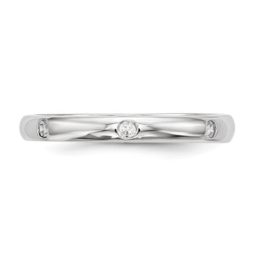 14k White Gold Gypsy Set Diamond Eternity Ring- Sparkle & Jade-SparkleAndJade.com Y13914A RM5621-010-WA