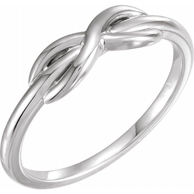 14k White Yellow or Rose Gold Infinity Style Knot Ring- Sparkle & Jade-SparkleAndJade.com 51749:101:P