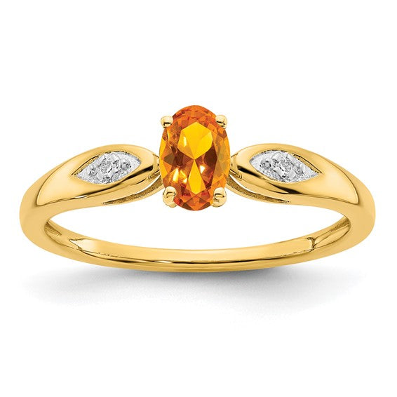 14k White or Yellow Gold Oval Gemstone Diamond Rings- Sparkle & Jade-SparkleAndJade.com XBS608