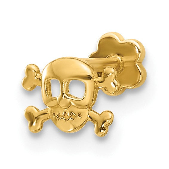 14k Yellow Gold 18 Gauge Polished Cartilage Body Jewelry- Sparkle & Jade-SparkleAndJade.com BD263