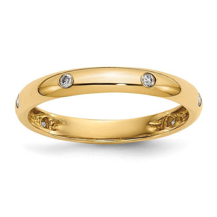 14k Yellow Gold Gypsy Set Diamond Eternity Ring- Sparkle & Jade-SparkleAndJade.com Y13913A RM5621-010-YA