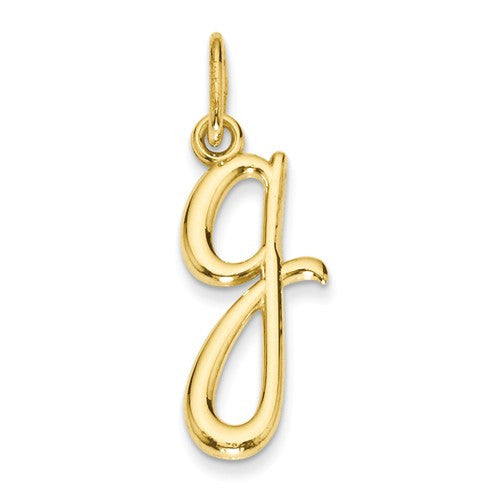 14k Yellow Gold Solid Lowercase Initial Charm Pendant - Various Letters- Sparkle & Jade-SparkleAndJade.com YC1060G
