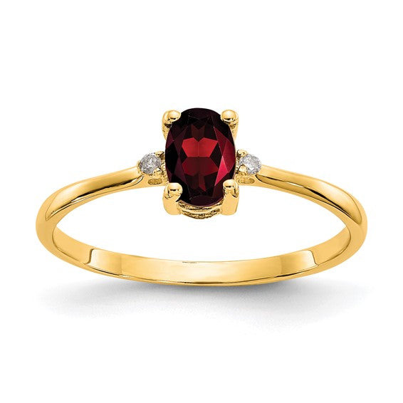 14k or 10k Gold Diamond & Oval Genuine Gemstone Birthstone Rings- Sparkle & Jade-SparkleAndJade.com 10XBR202