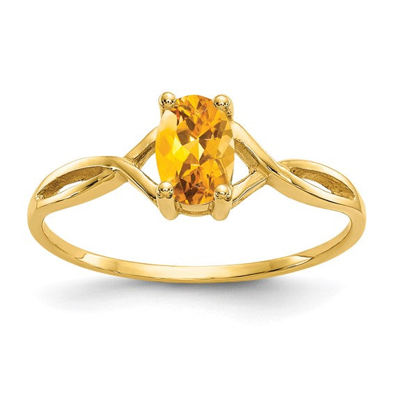 14k or 10k Yellow Gold Oval Petite Birthstone Ring- Sparkle & Jade-SparkleAndJade.com 10XBR236