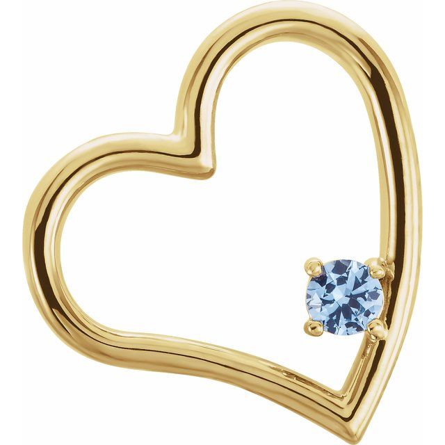 Mother's Family Birthstone Heart Slide Pendant or Necklace- Sparkle & Jade-SparkleAndJade.com 86197