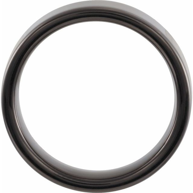 Black PVD Tungsten 6 mm Flat Band- Sparkle & Jade-SparkleAndJade.com 