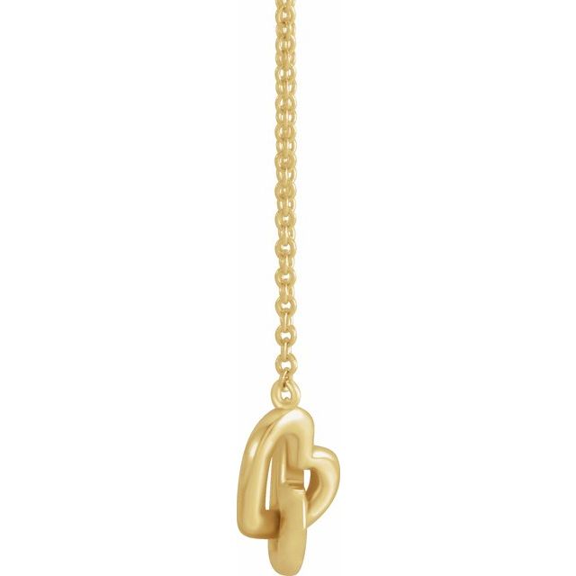 14K Gold Interlocking Heart Necklace- Sparkle & Jade-SparkleAndJade.com 