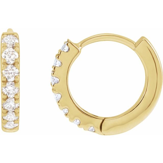 14K White or Yellow Gold 1/5 CTW Lab-Grown Diamond 10 mm Hoop Earrings- Sparkle & Jade-SparkleAndJade.com 653726:LG600:P