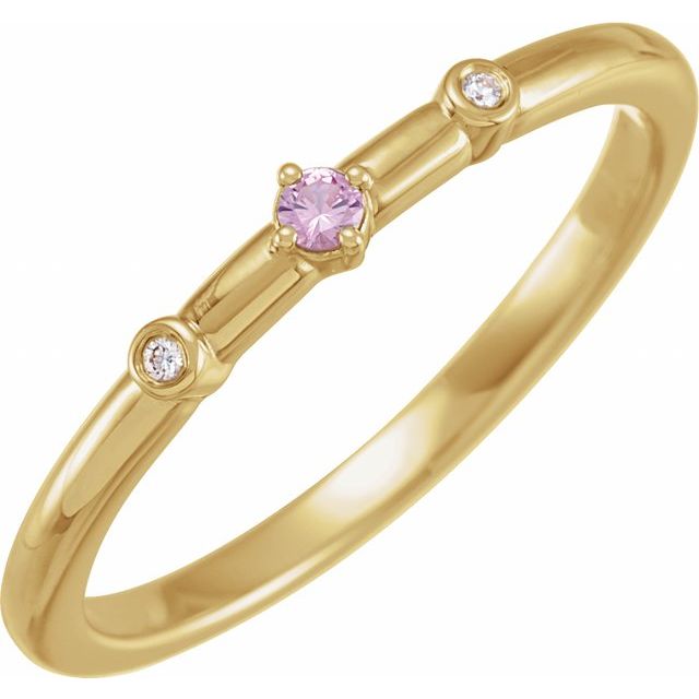 Natural Diamond Alternating Stackable Mother's Family Ring- Sparkle & Jade-SparkleAndJade.com 72212