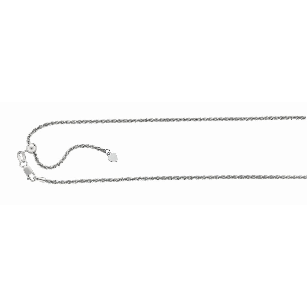 Adjustable 1.5mm Sparkle Chain Necklace- Sparkle & Jade-SparkleAndJade.com AGASC040-22