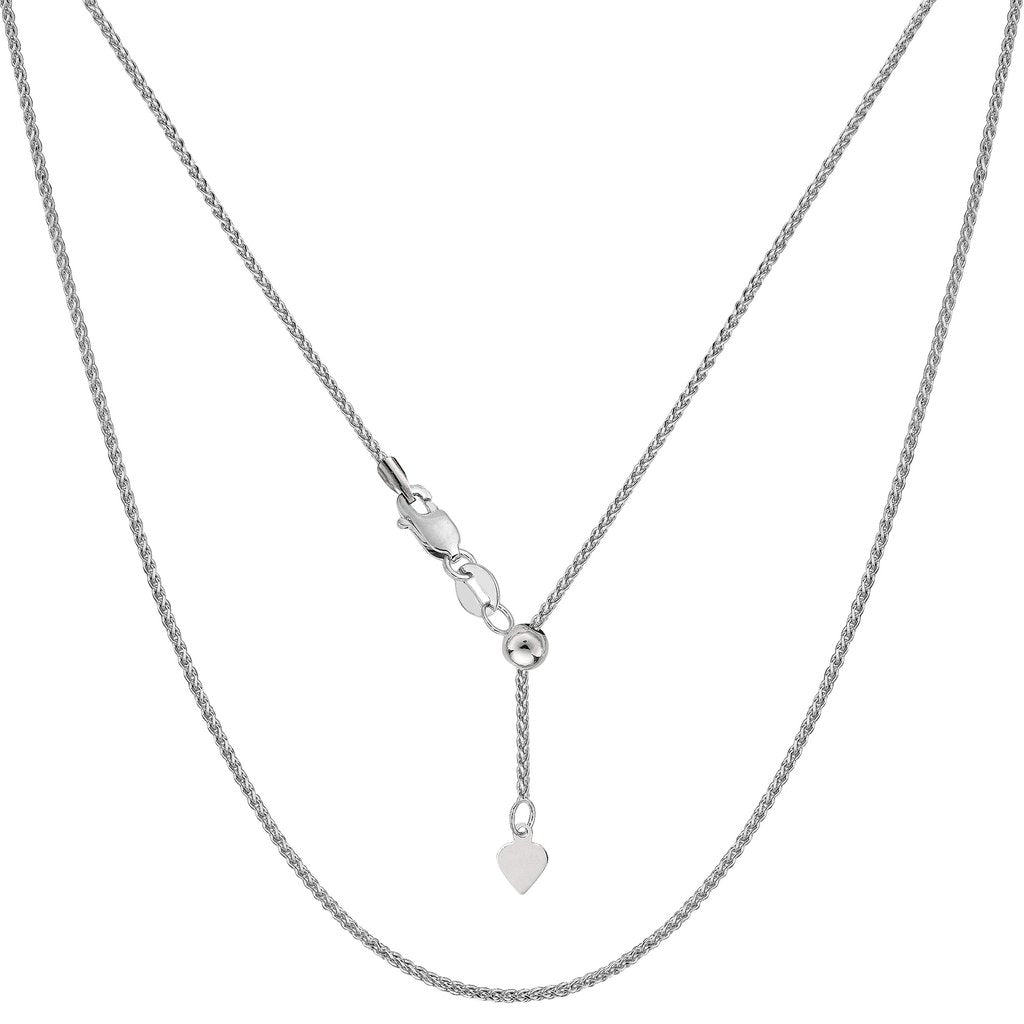 Adjustable Wheat 1mm Chain Necklace- Sparkle & Jade-SparkleAndJade.com AWSP1-22
