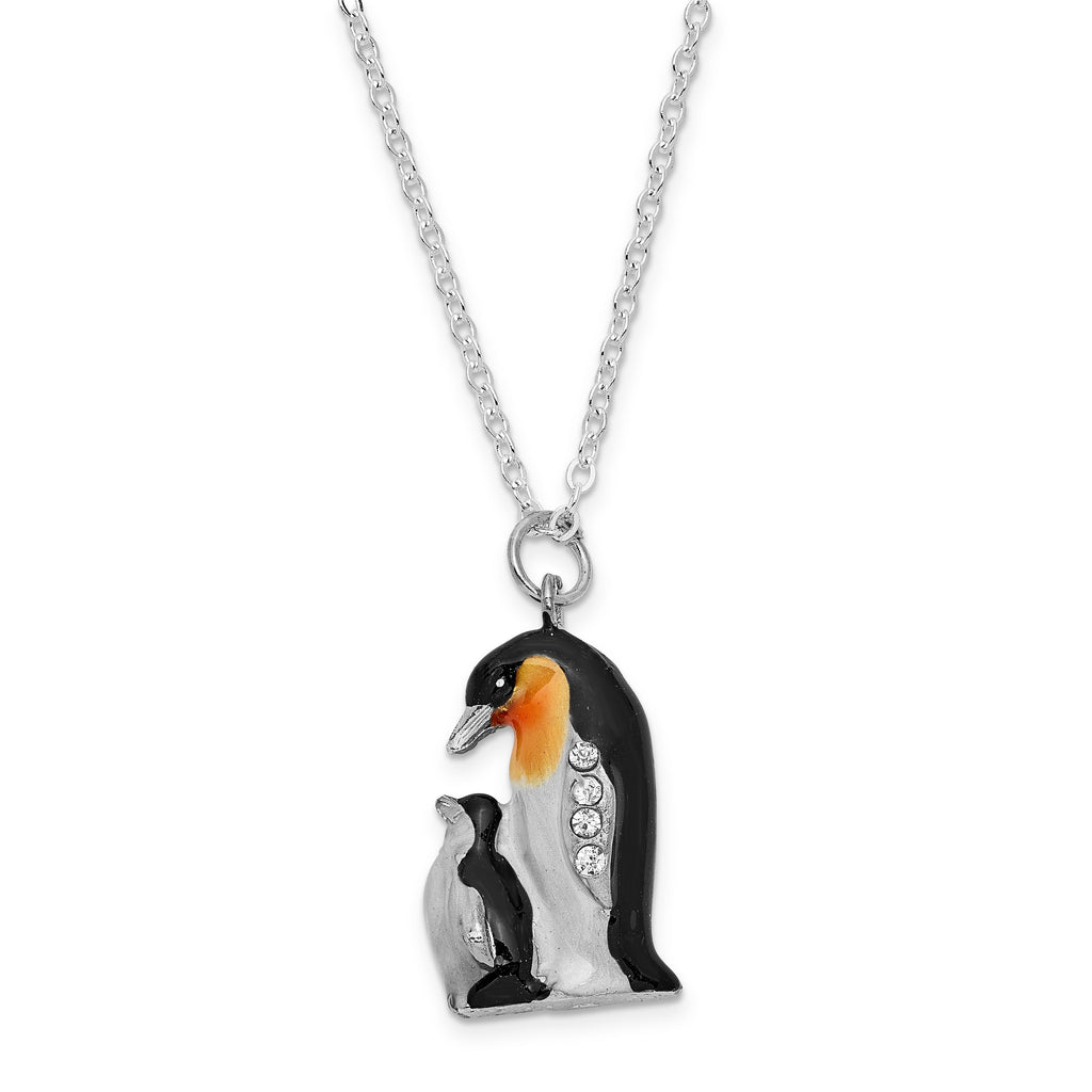 Bejeweled Emperor Penguin And Baby Trinket Box- Sparkle & Jade-SparkleAndJade.com BJ2034