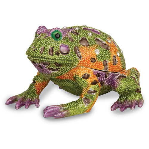 Bejeweled Psychedelic Frog Trinket Box- Sparkle & Jade-SparkleAndJade.com BJ3024