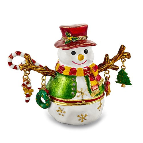 Bejeweled Snowman Tree Trinket Box- Sparkle & Jade-SparkleAndJade.com BJ2056