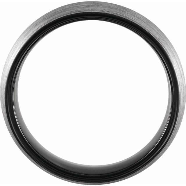 Black PVD Tungsten 6 mm Band with Satin Finish- Sparkle & Jade-SparkleAndJade.com 