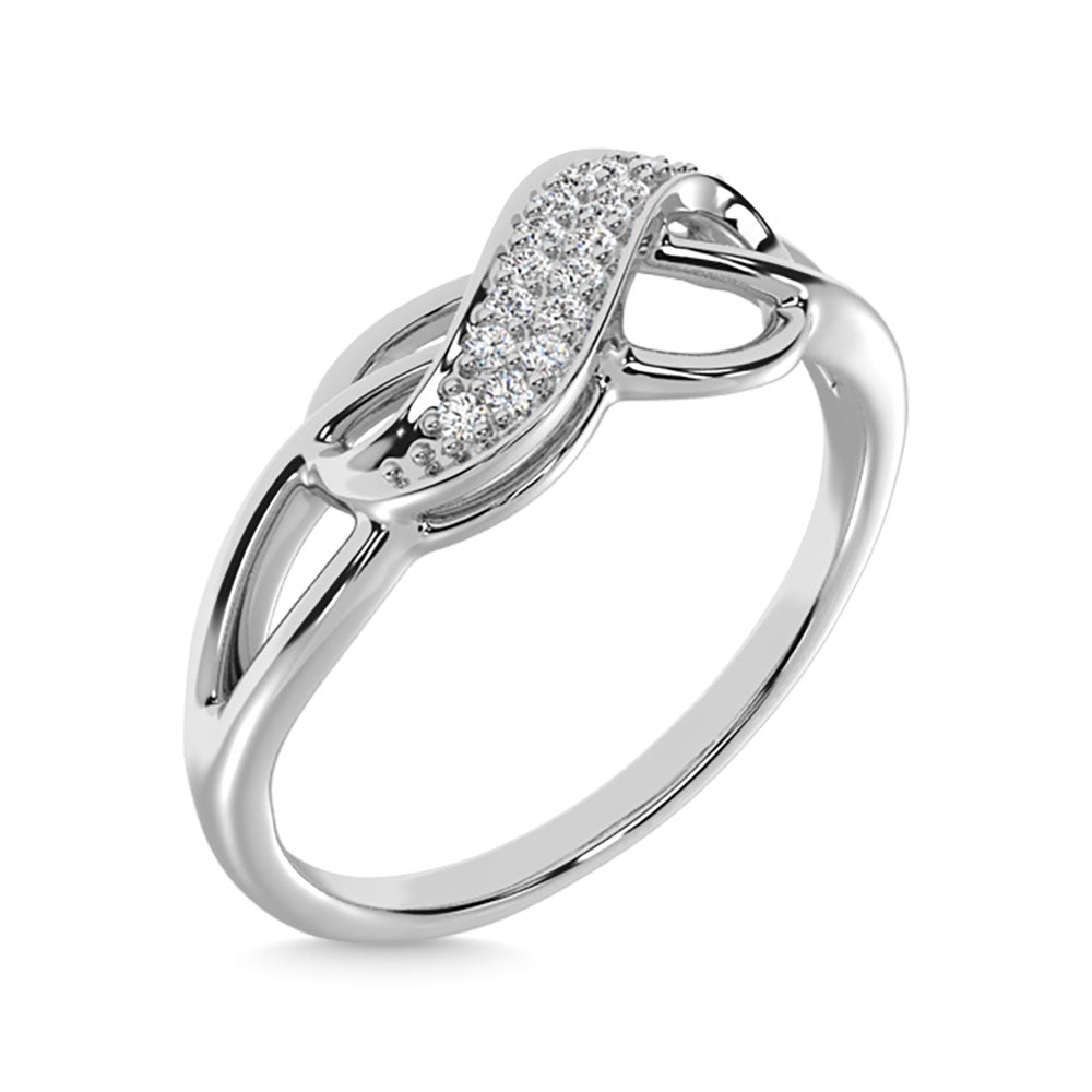 Sterling Silver Diamond 1/20 CTW Infinity Ring- Sparkle & Jade-SparkleAndJade.com 63601W-S
