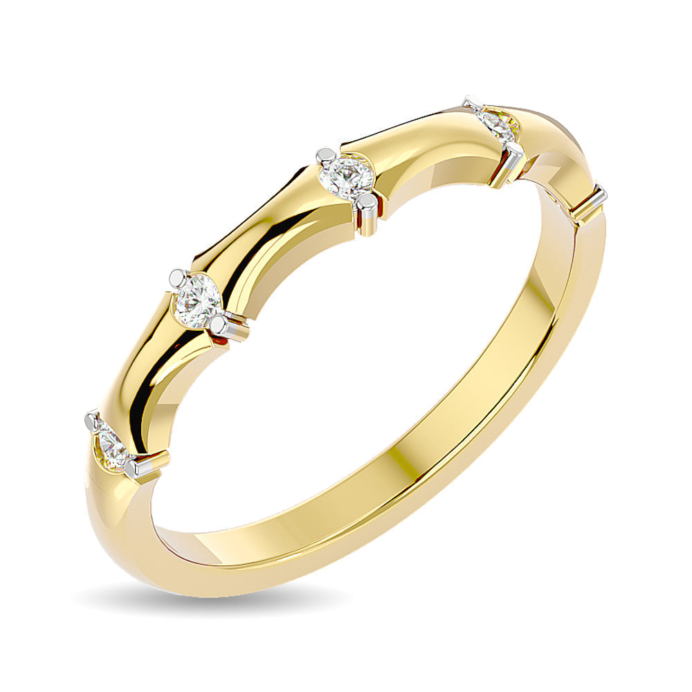 Diamond 1/8 ct tw Stackable Anniversary Ring in 14K Yellow Gold- Sparkle & Jade-SparkleAndJade.com 63067Y