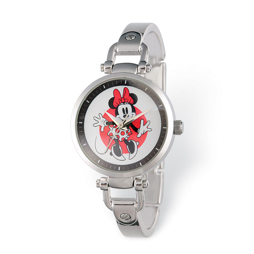 Disney Adult Size Minnie Mouse Silver-Tone Bracelet Watch- Sparkle & Jade-SparkleAndJade.com XWA5393