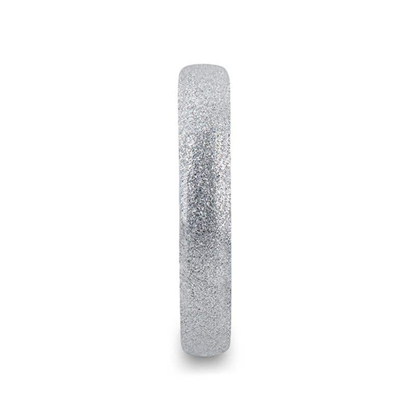 Domed Tungsten Carbide Ring with Sandblasted Crystalline Finish - 2mm - 8mm - Quartz- Sparkle & Jade-SparkleAndJade.com 