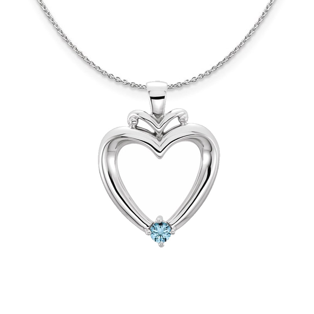 Family Heart Birthstone Pendant or Necklace- Sparkle & Jade-SparkleAndJade.com 