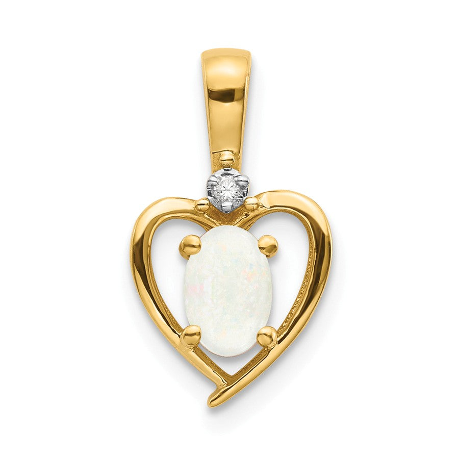 Gemstone and Diamond Heart Pendants- Sparkle & Jade-SparkleAndJade.com 10XBS509