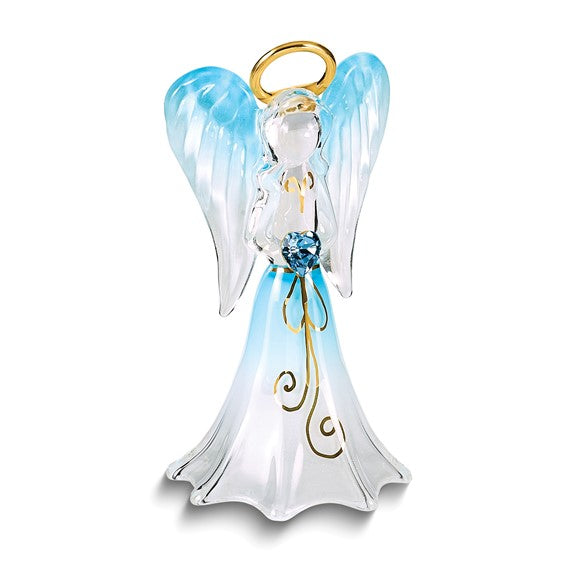 Glass Baron Blue Angel Glass Figurine- Sparkle & Jade-SparkleAndJade.com GM1154