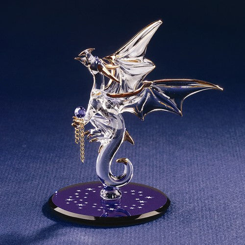 Glass Baron Dragon With Stars Glass Figurine- Sparkle & Jade-SparkleAndJade.com GP1140