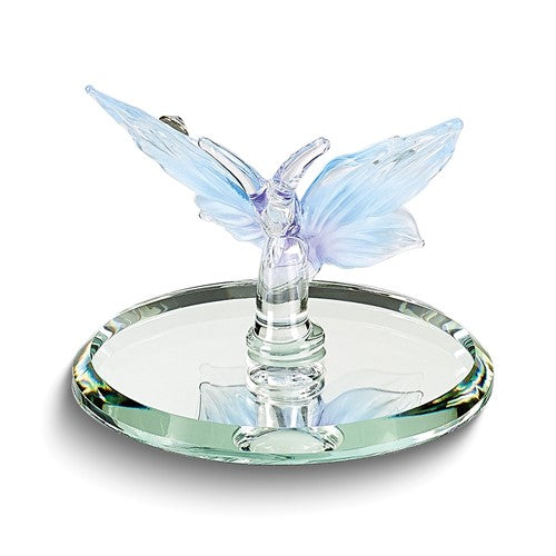Glass Baron Small Blue Butterfly Glass Figurine- Sparkle & Jade-SparkleAndJade.com GP1144