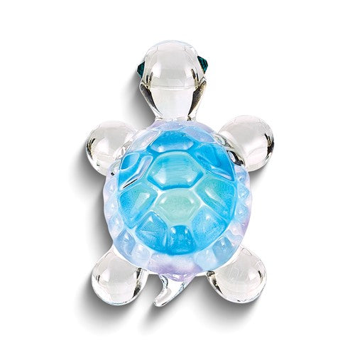 Glass Baron Small Blue 1.5" Turtle Glass Figurine- Sparkle & Jade-SparkleAndJade.com GM9432 // S0 254-B
